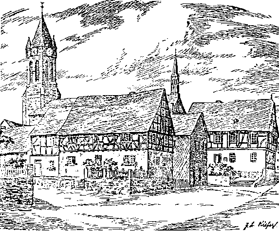 Historische Ansicht des Elzer Hirtenplatzes